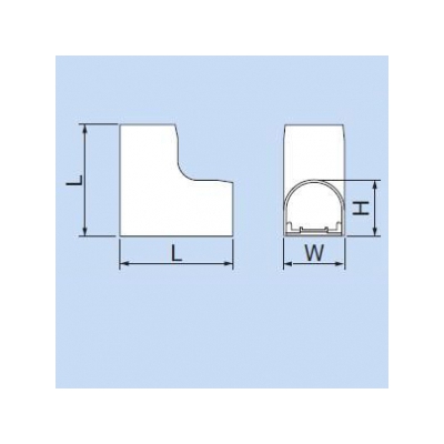 因幡電工 給水・給湯用配管化粧カバー(屋内用) 《リフォームダクトJD》 立面インコーナー90°  JCI-25S 画像3