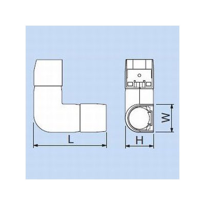 因幡電工 給水・給湯用配管化粧カバー(屋内用) 《リフォームダクトJD》 自在エルボ  JFE-13 画像3