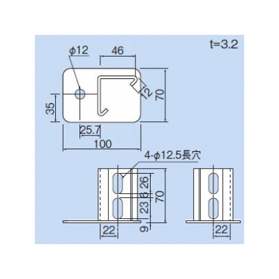 因幡電工 アングルコーナー ベース部・ツバ1方向出 1set=右用×1個/左用×1個  LAK-3Y 画像2