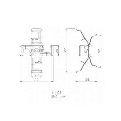 因幡電工 振れ抑制支持金具(振れ止め金具) クロスロック  FL-WG 画像3