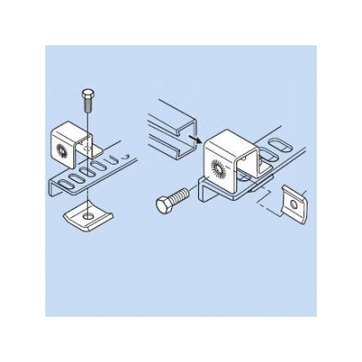 因幡電工 ブラケット用チャンネル取付金具 表面処理:クロメート 屋内専用  LBU-1 画像2