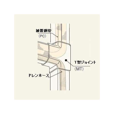 因幡電工 スリムダクトMD T型ジョイント 分岐用 85タイプ ネオホワイト  MT-85 画像2