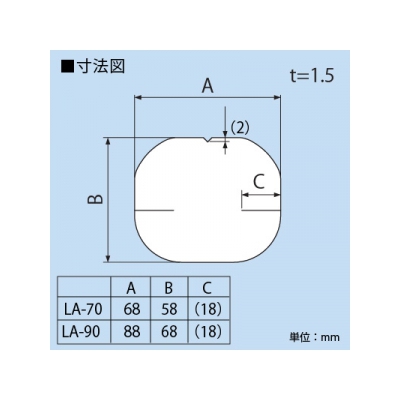 因幡電工 スリムダクトLD 仮設用穴ふさぎプレート 70タイプ  LA-70-I 画像2