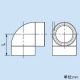 因幡電工 90°エルボ 排水管用 呼び径65mm 防火区画貫通部耐火措置工法部材 《ファイヤープロシリーズ》 IRLP-65P-DL 画像2
