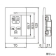 パナソニック 埋込100・200V併用接地コンセント 15・20A兼用 単3分岐配線用 プレート付 WTL1923WK 画像3
