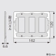 パナソニック 簡易耐火コンセントプレート 3連用 9コ用 マットベージュ WTL7709FK 画像2