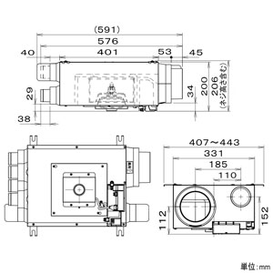 パナソニック セントラル換気ファン 天井埋込形 常時換気タイプ 2×4住宅対応 FY-18KED1 画像2