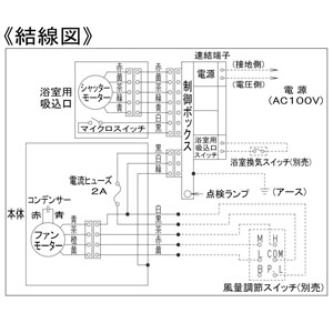 パナソニック 小口径セントラル換気システム 天井埋込形 浴室換気タイプ 適用パイプφ100・125mm FY-20KY6A 画像4