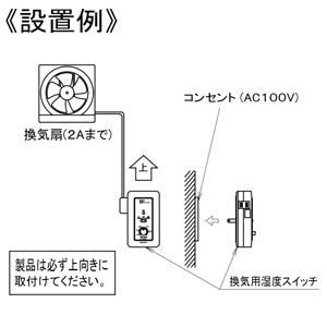 パナソニック 換気用湿度スイッチ 露出形 アダプタータイプ 単相100V 2A FY-SH020 画像3