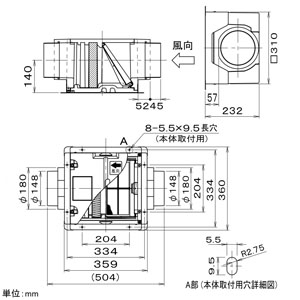 パナソニック 給気清浄フィルターユニット 微小粒子用フィルター搭載 埋込寸法□320mm チューブ径φ150mm FY-BFB062CL 画像2