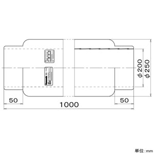 パナソニック 不燃チューブ 呼び径φ200mm 長さ1m FY-KXN801 画像2