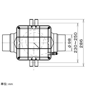 パナソニック 中間ダクトファン サニタリー用 BL認定品 パイプ径φ100mm 風圧式シャッター付 FY-12DZC1BL 画像3