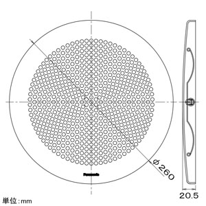 パナソニック 専用ルーバー 20タイプ用 天井埋込形換気扇用 丸形・丸穴タイプ ホワイト FY-20L61 画像2