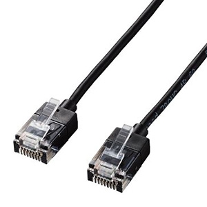 ELECOM LANケーブル スリムタイプ CAT6A準拠 ヨリ線 長さ7m ブラック LD-GPASS/BK7 画像1