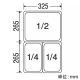 清水食器 レグノモジュラー1/2スタンド GNスリムパン1/2サイズ×2 深さ20mm+100mm LEGN12-3 画像2