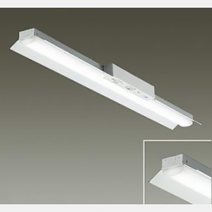 DAIKO 非常用LED長形ベースライト 40形 直付形 反射笠付 4000lmクラス FLR40形×2灯相当 非調光 昼白色 LZE-93063XW+LZA-92822W 画像1