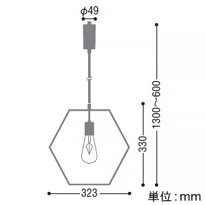 コイズミ照明 LEDフレームペンダントライト プラグタイプ 白熱球40W相当 非調光 電球色 ランプ付 AP50322 画像2