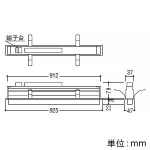 コイズミ照明 LED一体型ベースライト 《ソリッドシームレススリム》 半埋込型 高気密SB形 L900mm 散光配光 調光調色 電球色～昼白色 AD52513 画像2