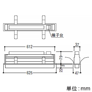 コイズミ照明 LED一体型ベースライト 《ソリッドシームレススリム》 半埋込型 高気密SB形 L600mm 散光配光 調光 電球色 AD52603 画像2