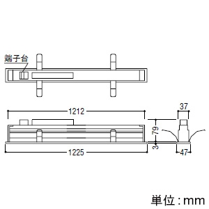 コイズミ照明 LED一体型ベースライト 《スリットシームレススリム》 埋込型 高気密SB形 L1200mm 散光配光 調光調色 電球色～昼白色 AD52482 画像2