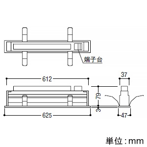 コイズミ照明 LED一体型ベースライト 《スリットシームレススリム》 埋込型 高気密SB形 L600mm 散光配光 調光調色 電球色～昼白色 AD52484 画像2