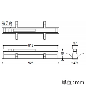 コイズミ照明 LED一体型ベースライト 《スリットシームレススリム》 埋込型 高気密SB形 L900mm 散光配光 調光 電球色 AD52487 画像2