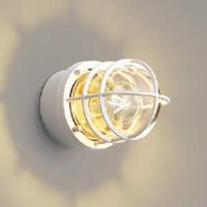 コイズミ照明 LEDポーチ灯 防雨型 白熱球40W相当 非調光 電球色 ランプ付 直付・壁付・門柱取付 オフホワイト AU51189 画像1
