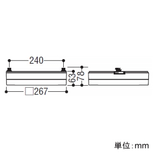 コイズミ照明 LEDベースライト 《ソリッドスクエア》 プラグタイプ FHP32W×3灯相当 非調光 電球色 ブラック AH51768 画像2