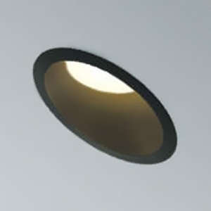 コイズミ照明 LED一体型パネルダウンライト 傾斜・ウォールウォッシャータイプ 高気密SB形 防雨・防湿型 白熱球60W相当 埋込穴φ100mm 調光 電球色 ブラック AD7302B27 画像1