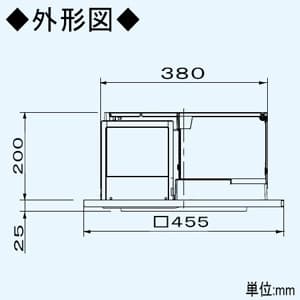 パナソニック 天井埋込形空気清浄機 適用床面積10畳 単相100V 埋込寸法390mm角 センサー付 F-PML20 画像3