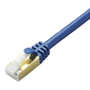 ELECOM LANケーブル スタンダードタイプ CAT7準拠 ヨリ線 ツメ折れ防止タイプ シールド付 長さ0.5m LD-TWST/BM05 画像1