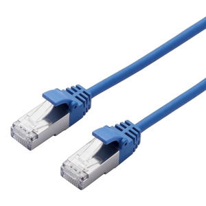 ELECOM LANケーブル スリムタイプ CAT7対応 ヨリ線 シールド付 長さ1m LD-TWSS/BU1 画像1