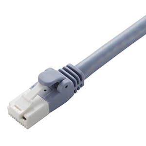 ELECOM LANケーブル スタンダードタイプ CAT6A対応 ヨリ線 ツメ折れ防止タイプ 長さ0.5m LD-GPAT/BU05 画像1