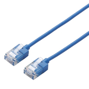 ELECOM LANケーブル スリムタイプ CAT6A対応 ヨリ線 長さ0.5m LD-GPASS/BU05 画像1