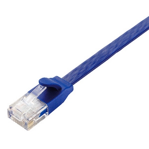 ELECOM LANケーブル フラットタイプ CAT6A準拠 ヨリ線 長さ0.3m LD-GFA/BM03 画像1