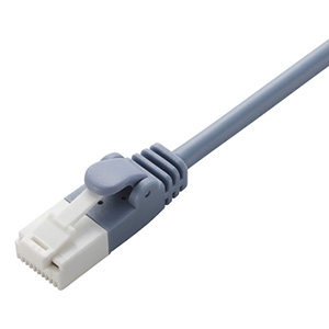 ELECOM LANケーブル ソフトタイプ CAT6準拠 ヨリ線 ツメ折れ防止タイプ 長さ0.5m ブルー LD-GPYT/BU05 画像1