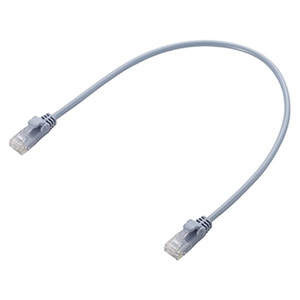 ELECOM LANケーブル ソフトタイプ CAT6準拠 ヨリ線 長さ0.3m ブルー LD-GPY/BU03 画像1