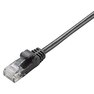 ELECOM LANケーブル ソフトタイプ CAT6準拠 ヨリ線 長さ1m ブラック LD-GPY/BK1 画像1