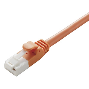 ELECOM LANケーブル スタンダードタイプ CAT5E対応 ヨリ線 ツメ折れ防止タイプ 環境配慮パッケージ 長さ1m オレンジ LD-CTT/DR1/RS 画像1