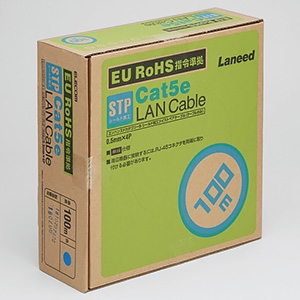 ELECOM LANケーブル ケーブルのみ CAT5E対応 シールド付 環境配慮パッケージ 長さ100m LD-CTS100/RS