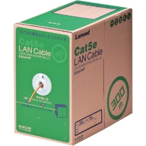 ELECOM LANケーブル ケーブルのみ CAT5E対応 レングスマーク付 環境配慮パッケージ 長さ300m オレンジ LD-CT2/DR300/RS 画像1