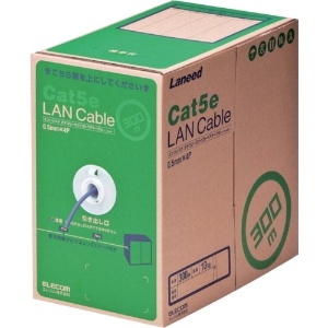 ELECOM LANケーブル ケーブルのみ CAT5E対応 レングスマーク付 環境配慮パッケージ 長さ300m パープル LD-CT2/PU300/RS 画像1