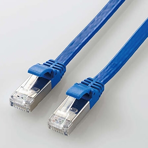 ELECOM LANケーブル フラットタイプ CAT7準拠 ヨリ線 長さ5m ブルー LD-TWSF/BU5 画像1