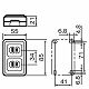 パナソニック 《リファインシリーズ》 露出ダブルコンセント 15A 125V 適用電線:Φ1.6、Φ2 WKS112 画像2