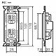 パナソニック フルカラー 埋込接地ダブルコンセント 取付枠付 15A 125V グレー WN1512H 画像2