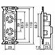 パナソニック フルカラー 接地2P埋込引掛ダブルコンセント 取付枠付 15A 125V グレー WF2312H 画像2