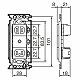 パナソニック フルカラー 埋込ガス警報器用コンセント 取付枠付 入力15A 125V 出力5A 60V WN1909 画像2