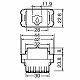 パナソニック フルカラー 埋込ISDN用モジュラジャック 8極8心 WNT1881K 画像2