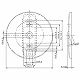 パナソニック フルカラー 新金属電話線プレート 丸型 プレート径105mm 取付枠付 WN7580 画像3