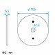 パナソニック フルカラー 新金属大穴電話線プレート 丸型 プレート径105mm 取付枠付 WN7560 画像2
